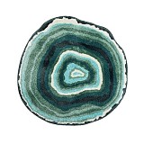 Βαμβακερό Χαλάκι Μπάνιου Gold Agate & Green Agate  Στρογγυλό 80 εκ