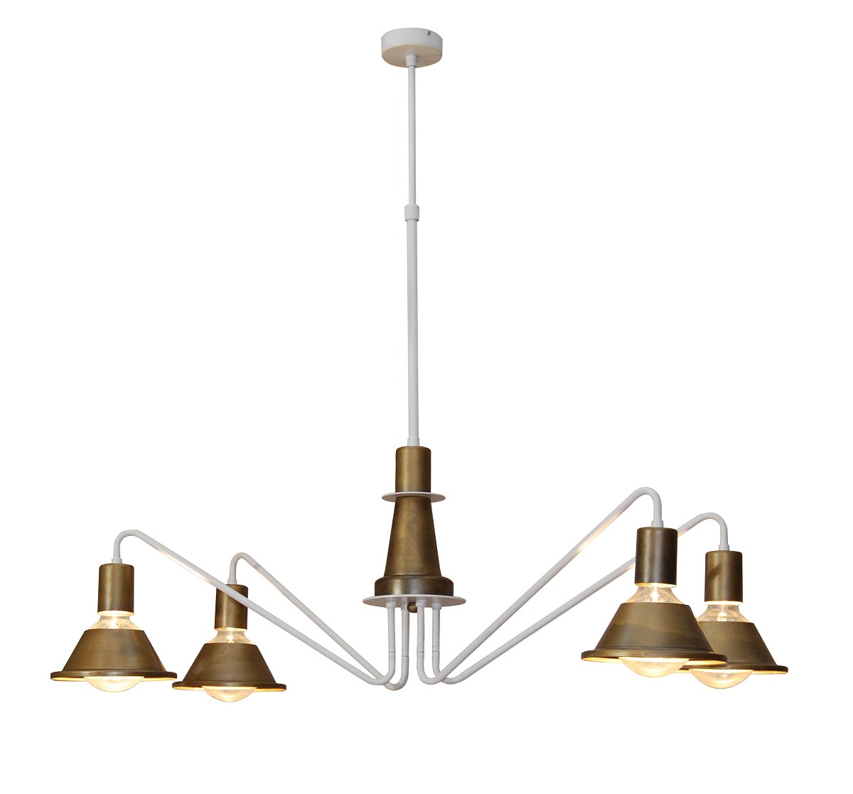 HL-3521-4 EMILY OLD BRONZE & WHITE PENDANT