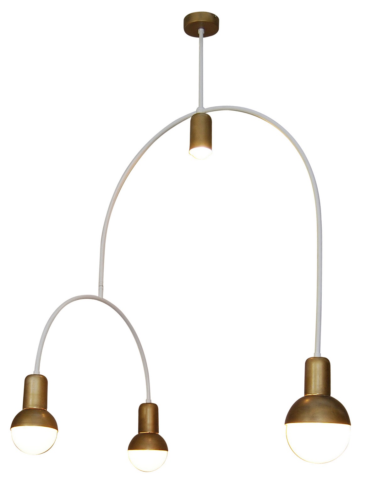 HL-3523-4 CHRISTOPHER OLD BRONZE & WHITE PENDANT