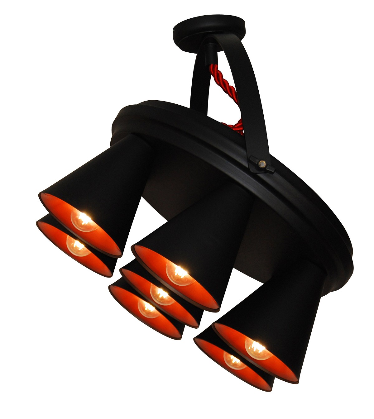 HL-3578-1B BRANDON BLACK & MAT COPPER PENDANT