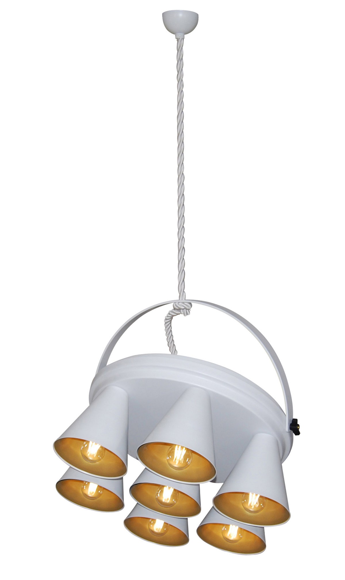 HL-3578-1A BRANDON WHITE & MAT GOLD PENDANT