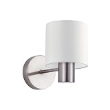 SE21-NM-16-SH1 ADEPT NICKEL MATT WALL LAMP WHITE SHADE+