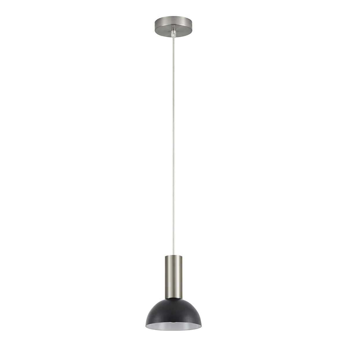 SE21-NM-4-MS3 ADEPT TUBE Nickel Matt Pendant Black Metal Shade+