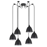 SE21-BL-B10-BL6-MS2 ADEPT PENDANT Black Metal Shade +
