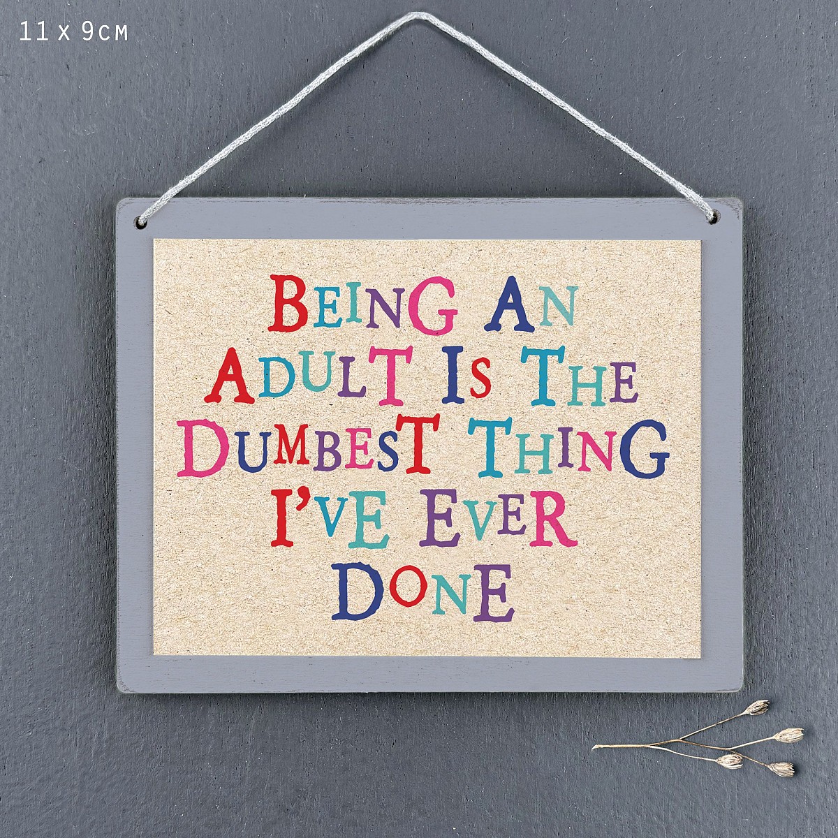Κάδρο-Being an adult is the dumbest thing 9x11,5εκ.