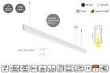 MP27.56P-423-H-3-O-OF-WH Linear Profile Lighting Ceiling 27.5x56mm 423cm