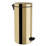Χαρτοδοχείο 25 Lit Soft Close, No Inner Bucket - Gold, Pam & Co, Ø25 x H55 (cm), 2553-024