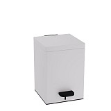 Χαρτοδοχείο 5 Lit, Soft Close - Matt White, Pam & Co, W18 x D18 x H26 (cm), 137-033