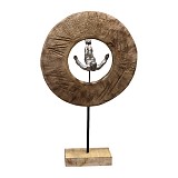 Επιτραπέζιο διακοσμητικό Manny Inart φυσικό μάνγο ξύλο-αλουμίνιο 31x18x50εκ