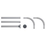 170x80 Ø 20 mm chrome βραχίονας μπάνιου γωνιακός Sealskin