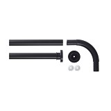 90x90 Ø 28 mm black βραχίονας μπάνιου γωνιακός Sealskin