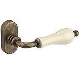 Roline Κ305 Γρυλόχερο Παραθύρου Ανάκλησης από Ορείχαλκο & Πορσελάνη Αντικέ-Μπεζ 32x62x129mm