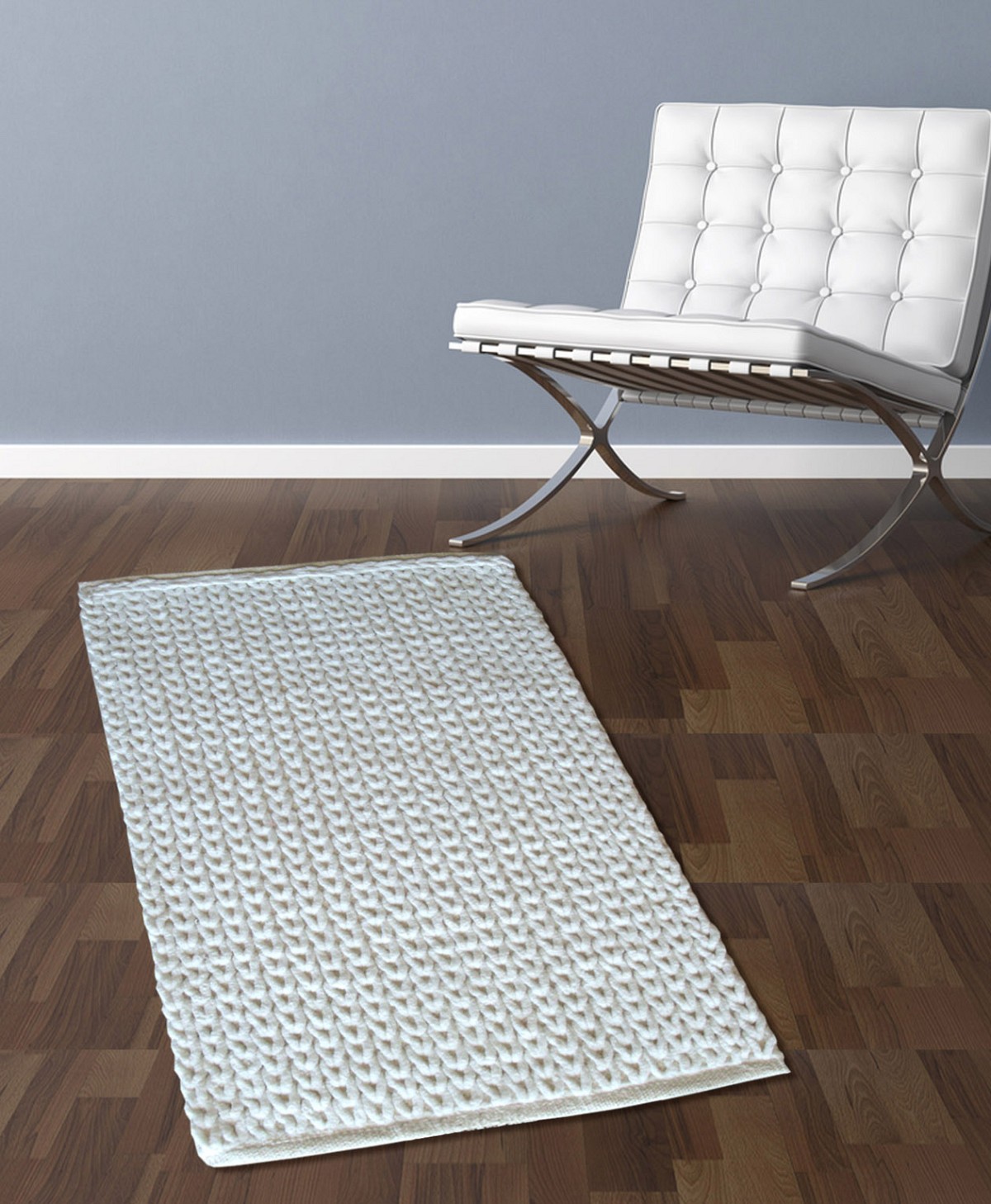 ΠΑΤΑΚΙ ΜΠΑΝΙΟΥ #2335 CHENILLE ΛΕΥΚΟ 50X80