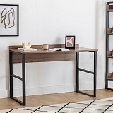Γραφείο εργασίας Rana Megapap χρώμα καρυδί - μαύρο 120x60x78,8εκ.