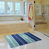 ΠΑΤΑΚΙ ΜΠΑΝΙΟΥ HORIZON LINES ΜΠΛΕ 60Χ90