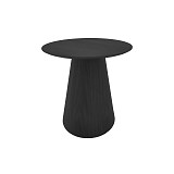 Τραπέζι σαλονιού Donda pakoworld mdf σε μαύρη απόχρωση Φ60x40εκ