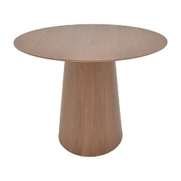 Tραπέζι Donda pakoworld mdf καρυδί Φ100x76εκ