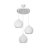 Φωτιστικό οροφής τρίφωτο PWL-0973 I pakoworld Ε27 σε λευκή απόχρωση Φ35x18εκ