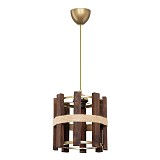 Φωτιστικό οροφής μονόφωτο Lidya pakoworld Ε27 σε καφέ απόχρωση Φ31.5x28εκ