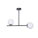 Φωτιστικό οροφής δίφωτο Opedro pakoworld E27 μαύρο μέταλλο 60x30x40εκ