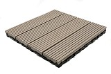 DECK-WPC ΠΛΑΚΑΚΙ ΔΑΠΕΔΟΥ 12mm 30Χ30 L.GREY 180 NewPlan
