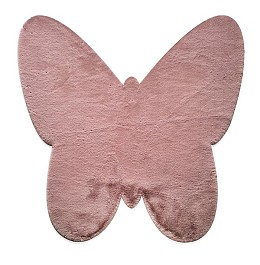 ΧΑΛΙ PUFFY JM7 DARK PINK BUTTERFLY ANTISLIP - 120X120B  NewPlan
