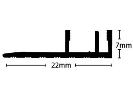 ΠΡΟΦΙΛ LAMINATE  ΒΑΣΗ   22X7X2750mm NewPlan