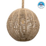 GLOBOSTAR® MANDALA 00731 Boho Κρεμαστό Φωτιστικό Οροφής με Ντουί 1 x E27 AC 220-240V IP20 - Μπεζ - Μ30 x Π30 x Y30cm