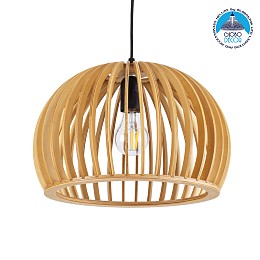GLOBOSTAR® SCANDINAVIA 01698 Μοντέρνο Κρεμαστό Φωτιστικό Οροφής με Ντουί 1 x E27 AC 220-240V IP20 - Μπεζ - Μ33 x Π33 x Υ20cm