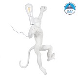 GLOBOSTAR® APES 01805 Μοντέρνο Φωτιστικό Τοίχου - Απλίκα με Ντουί 1 x E27 AC 220-240V IP20 - Μαύρο - Μ34 x Π31 x Υ61cm