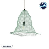 GLOBOSTAR® KENTUCKY 01891 Vintage Κρεμαστό Φωτιστικό Οροφής με Ντουί 1 x E27 AC 220-240V IP20 - Τιρκουάζ - Μ50 x Π50 x Υ48cm