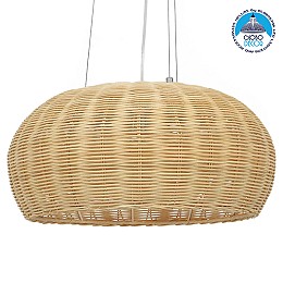 GLOBOSTAR® DE LA MER 01624 Boho Κρεμαστό Φωτιστικό Οροφής με Ντουί 3 x E27 AC 220-240V IP20 - Μπεζ - Μ45 x Π45 x Υ24cm