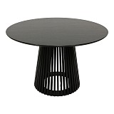 Τραπέζι Domonic pakoworld mdf σε μαύρη απόχρωση Φ120x75εκ