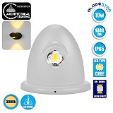 GloboStar® THIRD 93070 LED Φωτιστικό Τοίχου Αρχιτεκτονικού Φωτισμού Up Down Λευκό Αδιάβροχο IP65 10 Watt 30° 1400lm 230V CREE Θερμό Λευκό Μ15.1 x Π9.3 x Υ14.5cm