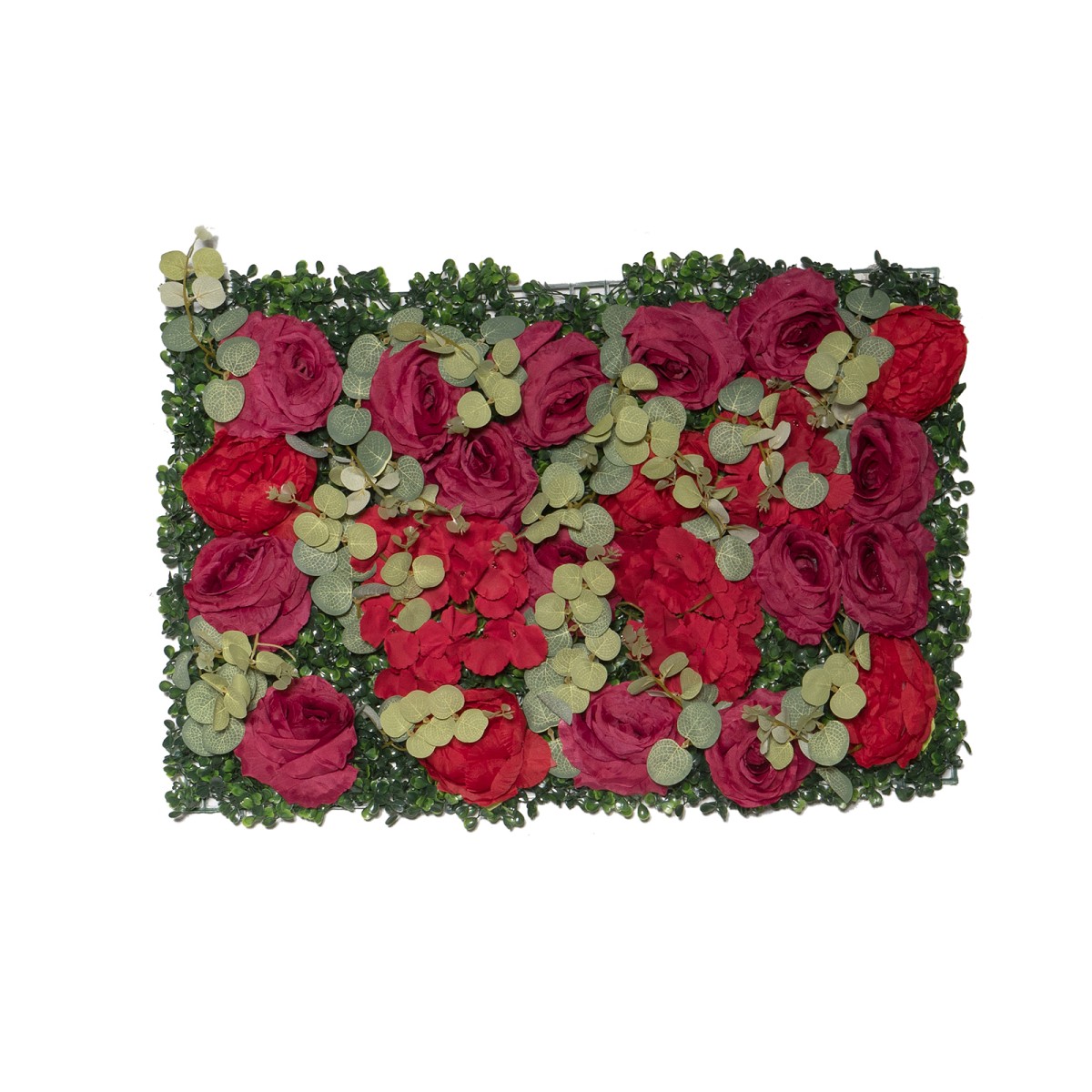 Supergreens Τεχνητή Φυλλωσιά Τριαντάφυλλο με Ευκάλυπτο Κόκκινη 40x60 εκ.