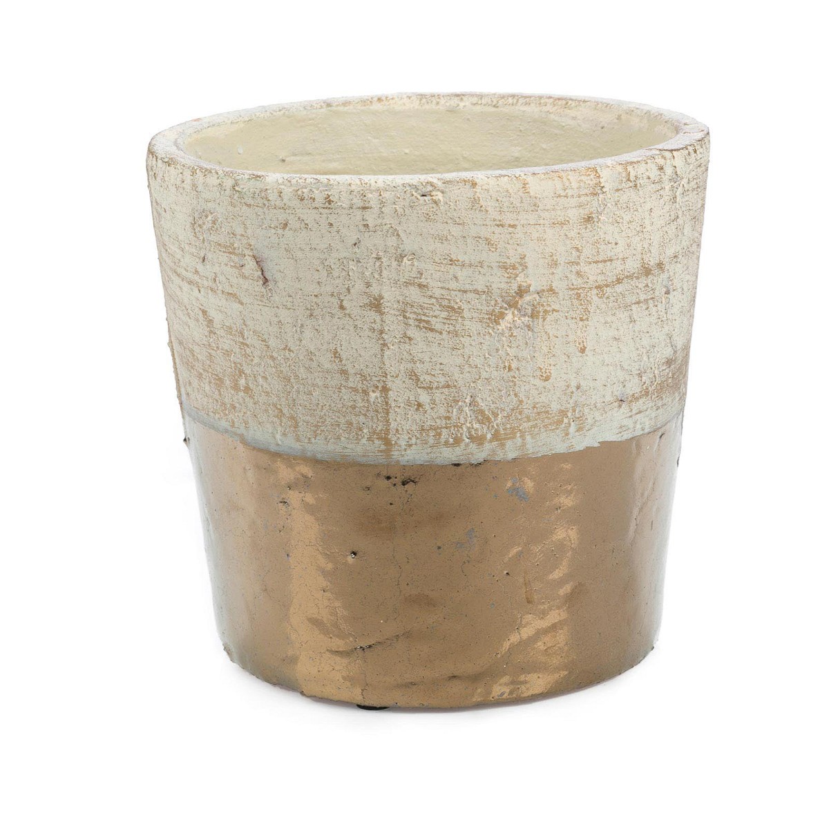 Supergreens Βάζο Κεραμικό Χρυσό 15 εκ.