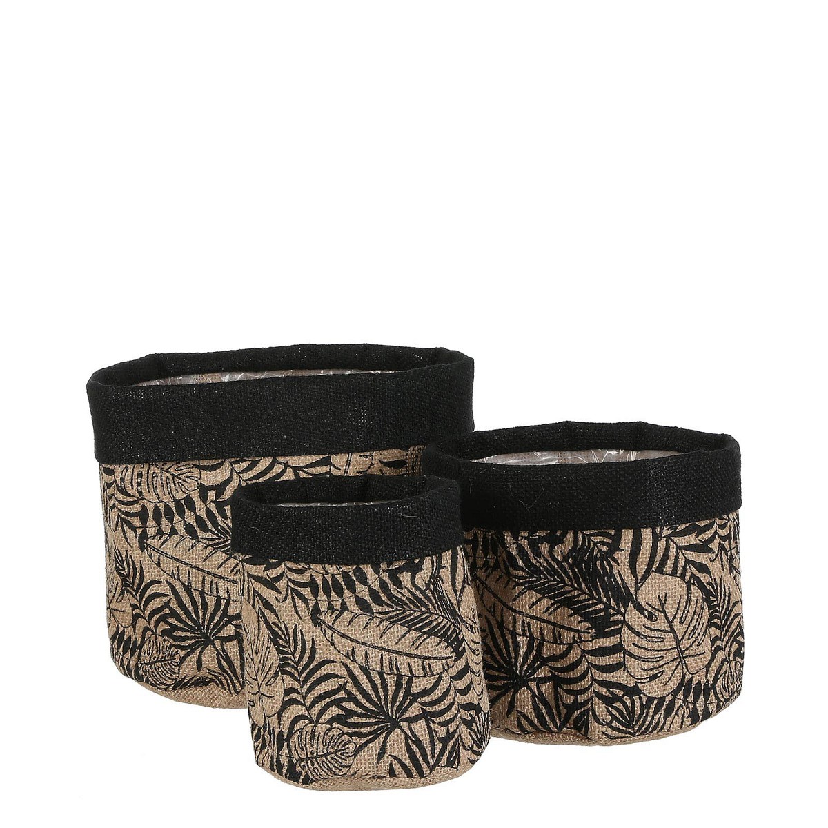 Supergreens Κασπώ Υφασμάτινο Μαύρο 12x12x14 εκ.