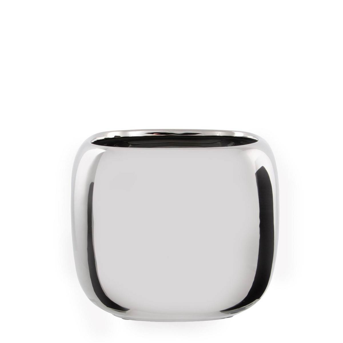 Supergreens Κασπώ Κεραμικό Ασημί 17x17x14 εκ.