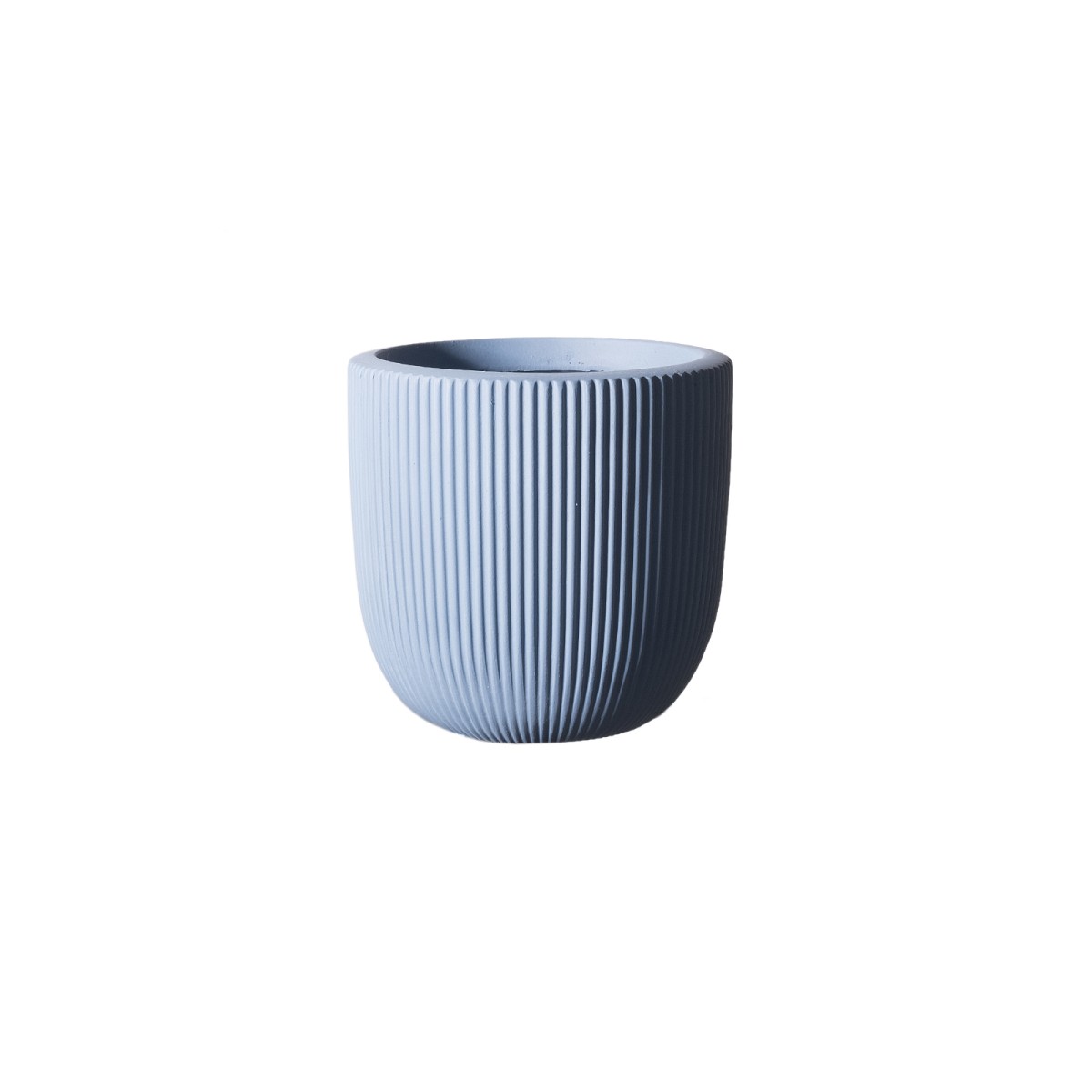 Supergreens Γλάστρα Πήλινη Στρογγυλή \'\'Stripe\'\' Μπλε S 24x24x23 εκ.