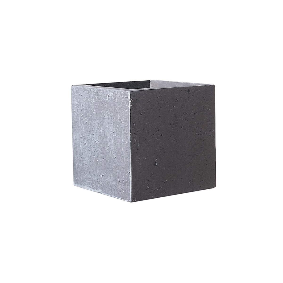 Supergreens Γλάστρα Πήλινη Τετράγωνη \"Rocky\" Γκρι L 40x40x40 εκ.