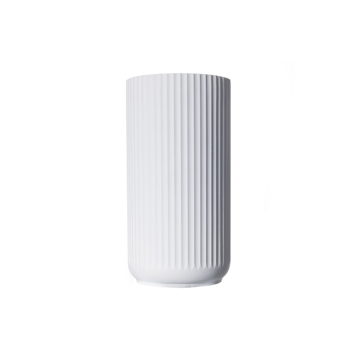 Supergreens Γλάστρα Πήλινη Κύλινδρος \"Stripe\" Λευκή S 26x26x50 εκ.