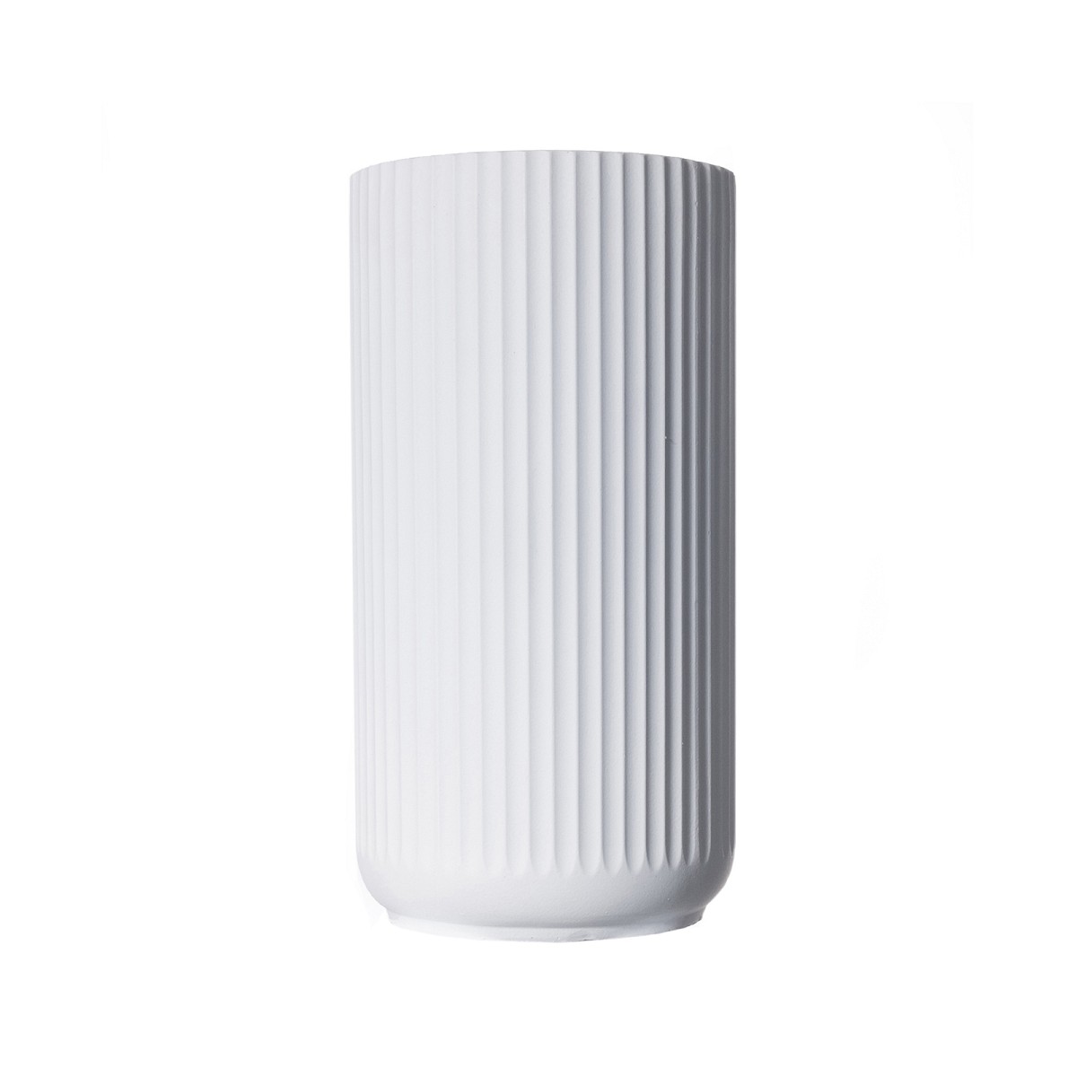 Supergreens Γλάστρα Πήλινη Κύλινδρος \"Stripe\" Λευκή M 33x33x63 εκ.