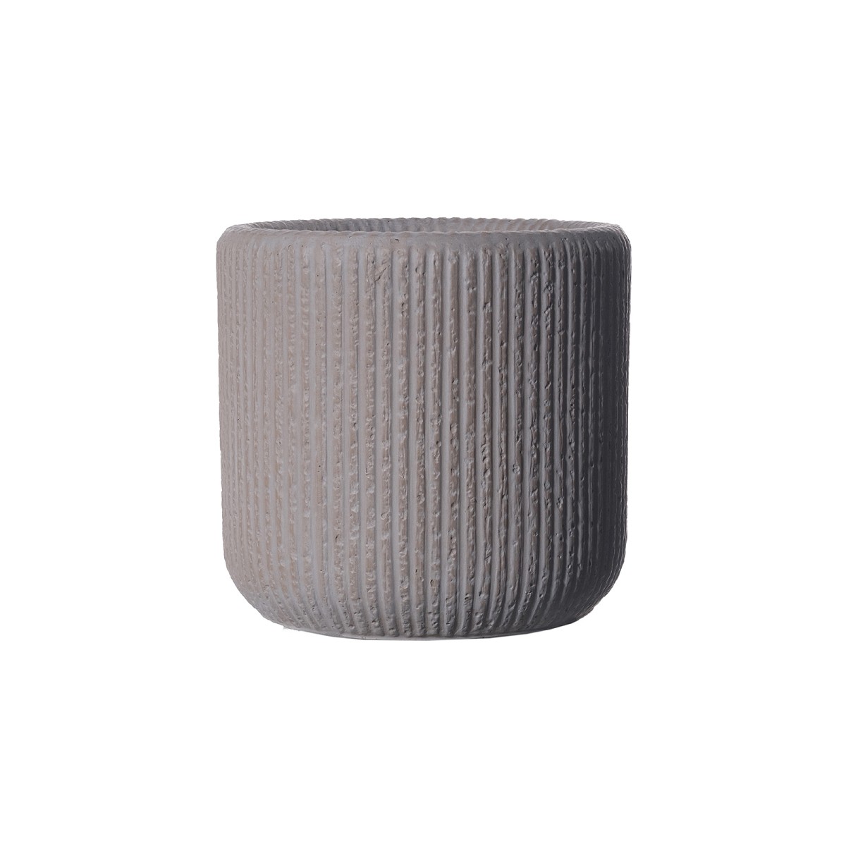 Supergreens Γλάστρα Πήλινη Στρογγυλή \"Stripe\" Καφέ S 27x27x25 εκ.