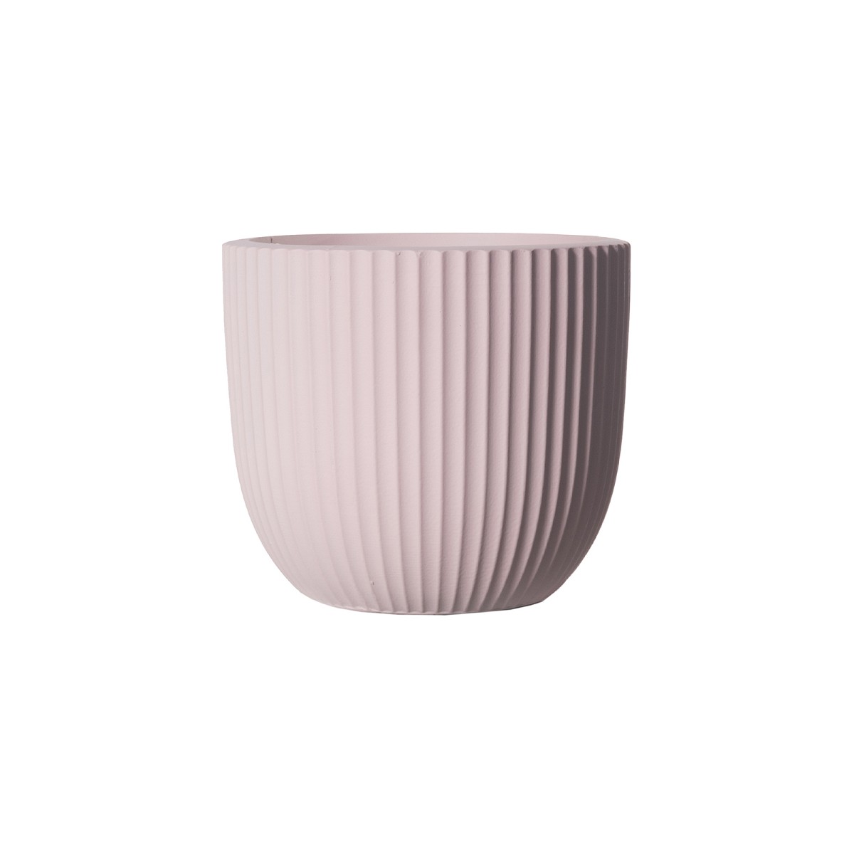 Supergreens Γλάστρα Πήλινη Στρογγυλή \"Stripe\" Ροζ S 28x28x25 εκ.