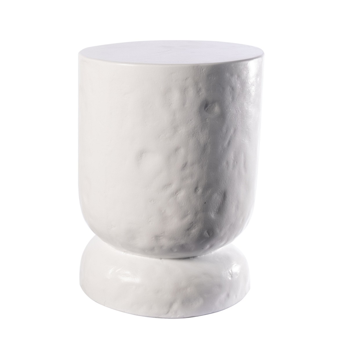 Supergreens Ανθοστήλη Τσιμεντένια \"Fioritura\" Λευκή 35x35x47 εκ.