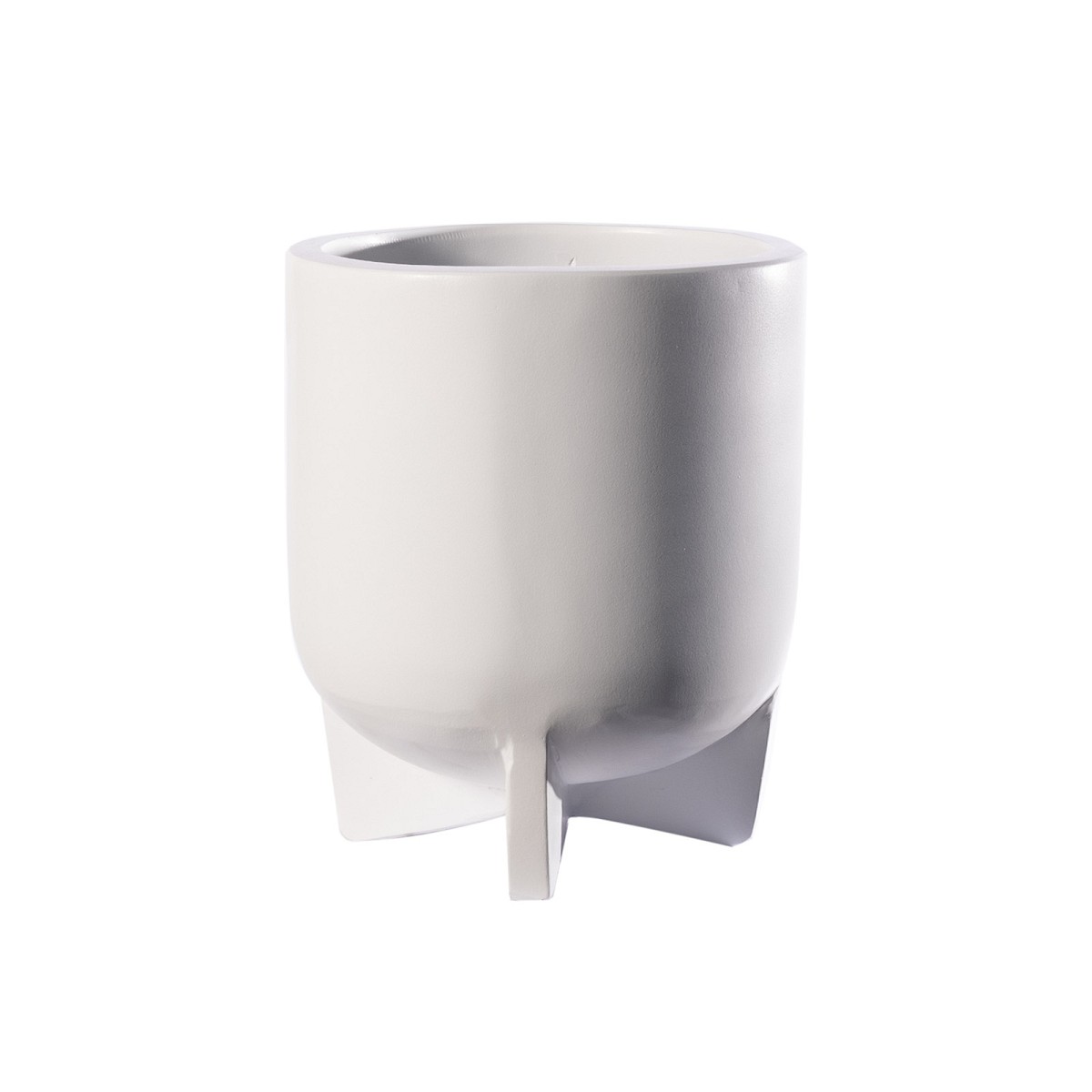 Supergreens Γλάστρα Τσιμεντένια Στρογγυλή \"Nook\" Λευκή 30x30x35 εκ.