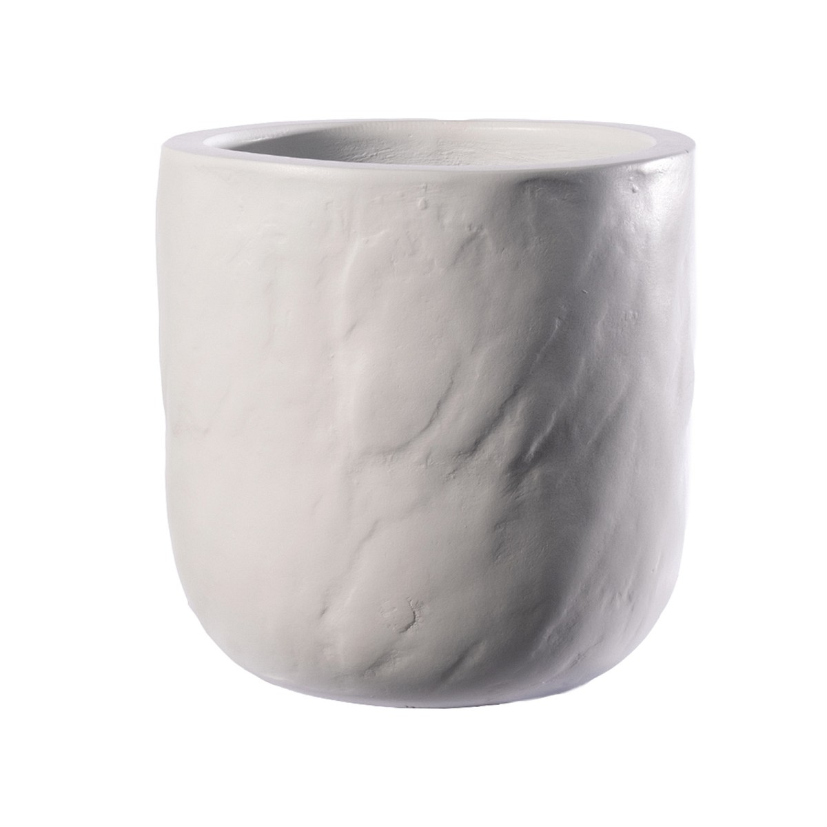 Supergreens Γλάστρα Τσιμεντένια Στρογγυλή \"Scape\" Λευκή 38x38x38 εκ.