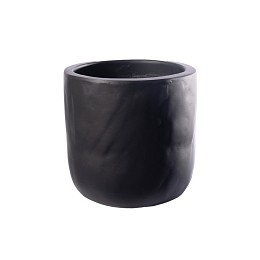 Supergreens Γλάστρα Τσιμεντένια Στρογγυλή "Gaze" Μαύρη 30x30x30 εκ.