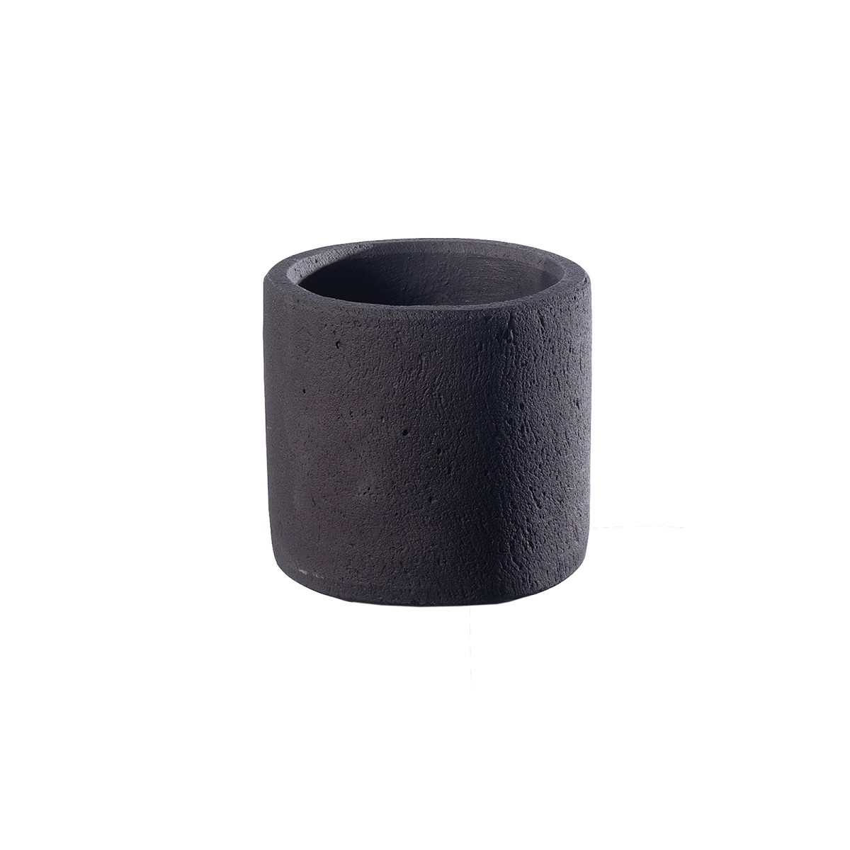 Supergreens Γλάστρα Τσιμεντένια Κύλινδρος \"Fysi\" Μαύρη 20x20x18 cm