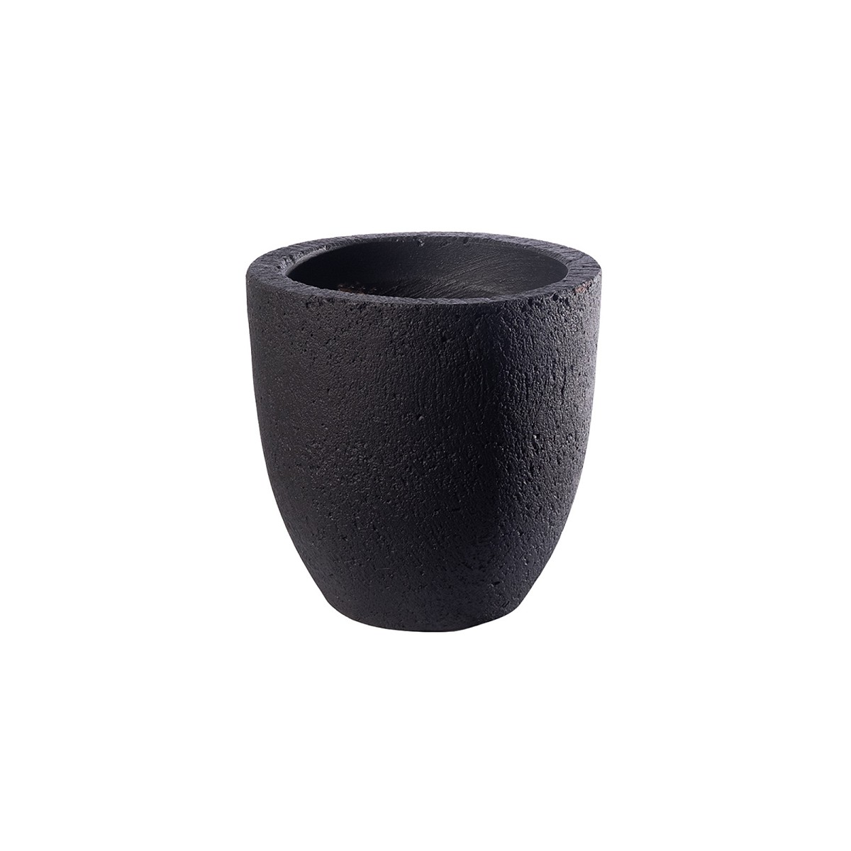 Supergreens Γλάστρα Τσιμεντένια Στρογγυλή \"Botani\" Μαύρη 20x20x20 εκ.